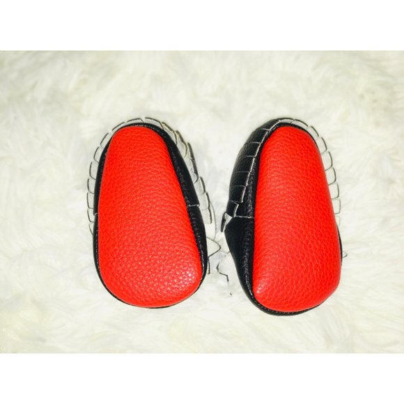 New Bebila Double Bow Fringe Baby (0-3) Moccasins - Picture 6 of 10